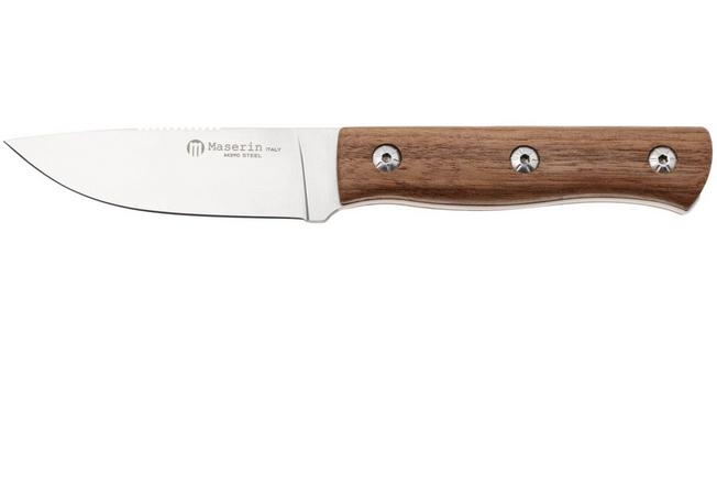Image for Maserin 915/NC Path, Satin M390, Walnut Wood, fixed knife, Igor Bortolussi design