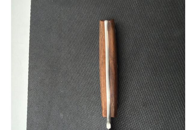 Image for Maserin 915/NC Path, Satin M390, Walnut Wood, fixed knife, Igor Bortolussi design