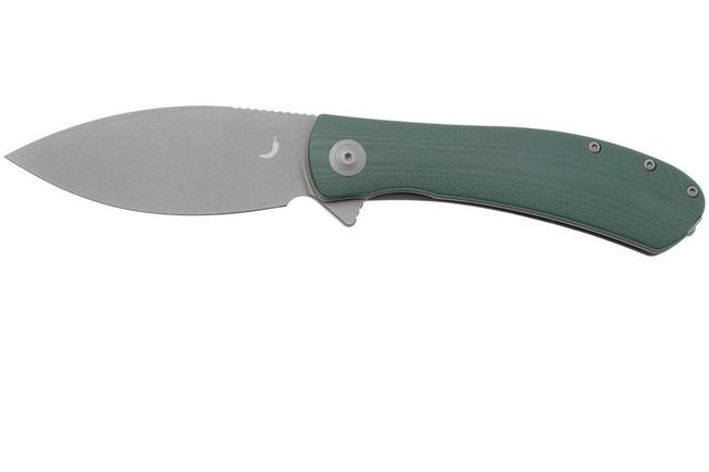 Bild für Trollsky Knives Mandu XL MT007-XL Dark Bead Blast D2, Green G10 Taschenmesser