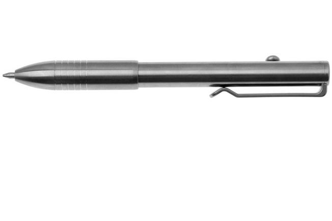 Imagen para Big Idea Design Bolt Action Pen BA-RW Raw Titanium, auto adjusting everyday carry pen, bolígrafo autoajustable EDC