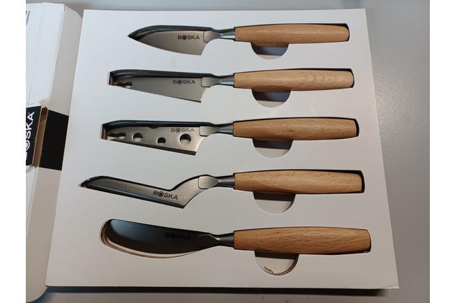 Image pour Boska Amigo Cheese Knife Set Small 306940 bois de hêtre, set de couteaux à fromage 5 pièces