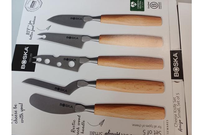 Image pour Boska Amigo Cheese Knife Set Small 306940 bois de hêtre, set de couteaux à fromage 5 pièces