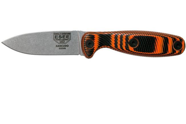 Imagen para ESEE Xancudo S35VN Black-Orange G10 no agujero XAN2-006 cuchillo fijo