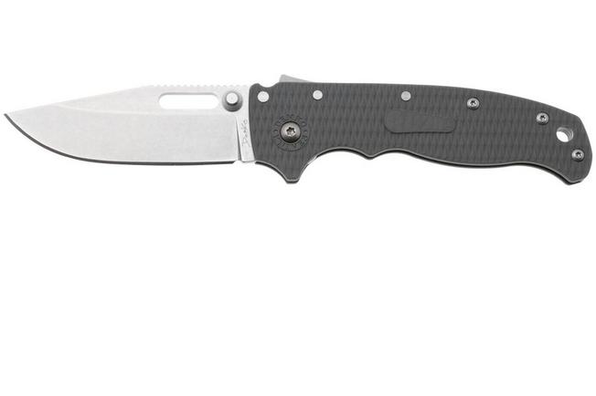 Image for Demko AD20.5 Shark-Lock, Stonewashed AUS-10 Clip Point, 205-10A-CPGRY, Grey Grivory pocket knife