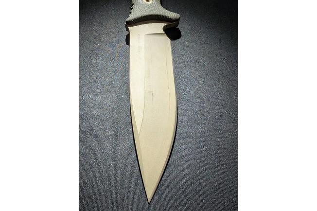 Afbeelding voor Spartan Blades Harsey Difensa SB19DEGRKYTN Flat Dark Earth, Green Micarta, survivalmes, kydex schede