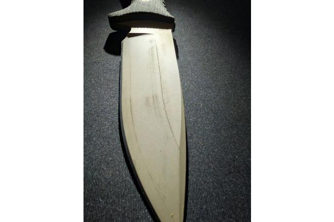 Afbeelding voor Spartan Blades Harsey Difensa SB19DEGRKYTN Flat Dark Earth, Green Micarta, survivalmes, kydex schede