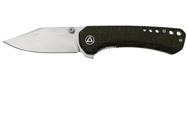 Bild für QSP Knife Kestrel QS145-A1 Stonewashed, Brown Micarta, Taschenmesser