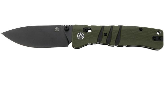 Bild für QSP Knife Ripley QS160-C2 Black 14C28N Olive Green Black G10, Taschenmesser, Keanu Alfaro Design