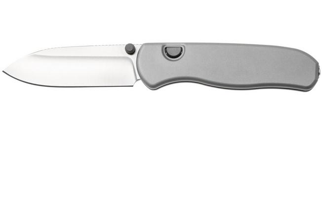 Afbeelding voor Kizer Drop Bear Zero Ki3619BDA4 Satin M390, Light Gray Aluminium, zakmes, Azo design