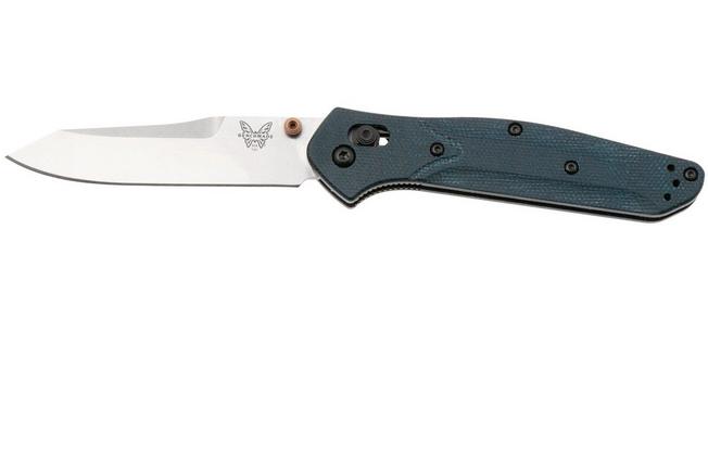 Afbeelding voor Benchmade Osborne 940-04 Stonewashed M390, Blue Denim Micarta, zakmes, Warren Osborne design