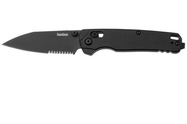 Bild für Kershaw Bel Air 6105BLKST Black PVD MagnaCut Serrated, Black Aluminum, Taschenmesser