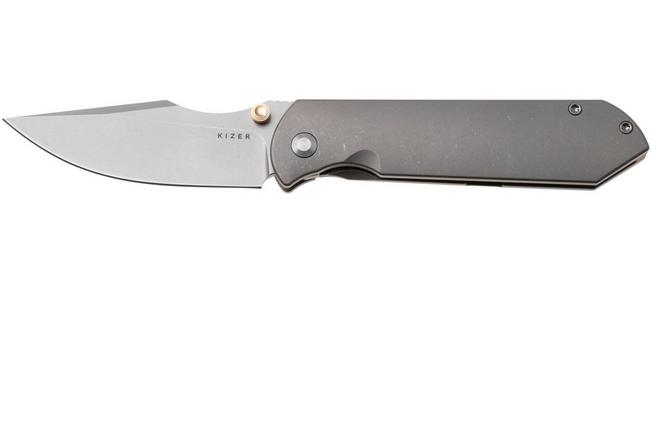 Bild für Kizer Harpoon Fold Ki4784A1 Stonewashed Elmax, Titanium, Taschenmesser, Maverick Customs Design