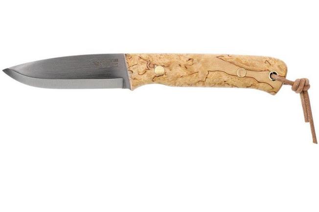 Bild für Casström Woodsman Knife Curly Birch, Slepiner Scandi Grind 10824 mit Feuerstahl