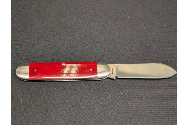 Afbeelding voor Jack Wolf Equal End Gateway Series EQL-01-SMT-RD-BN, Satin 14C28N, Smooth Red Bone, slipjoint zakmes, Benjamin Belkin design