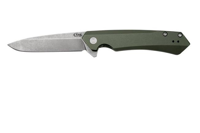 Imagen para Case Kinzua Spearpoint, OD Green Anodized Aluminum, S35VN, 64659 navaja