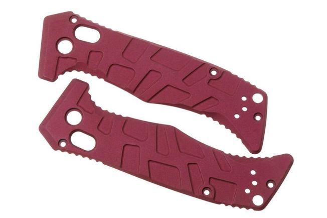Image for Lex Custom Benchmade Mini Adamas Scales MATH320 Turtle Cranberry Frost Titanium, handle scales