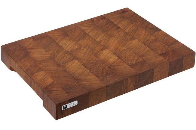 Image pour Eden Planche à découper faite à la main, Bois Iroko, 37x27 cm