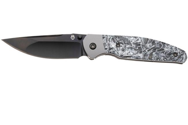 Bild für Jack Wolf Tango TANGO-01-DM-POLAR, DLC CPM S90V, FatCarbon DM Polar, Taschenmesser, Chris Ortiz Design