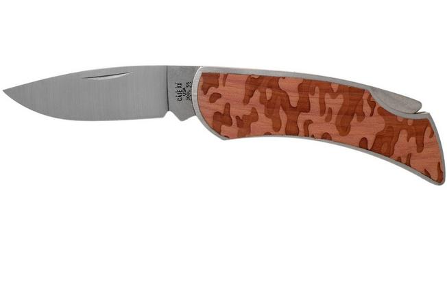 Image for Case x Woodchuck Executive Lockback Brushed Stainless, Camo, 64323, M1300L SS pocket knife