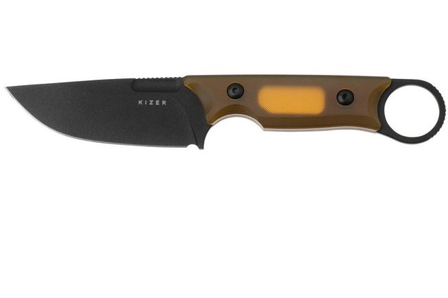 Afbeelding voor Kizer Cabox 1048A6, Black Nitro-V, PEI Handle vaststaand mes, Jonathan Styles design
