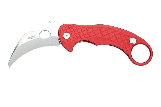 Bild für LionSteel L.E.One LE1-A-RS MagnaCut, Satin, Red Aluminium, Karambit-Taschenmesser