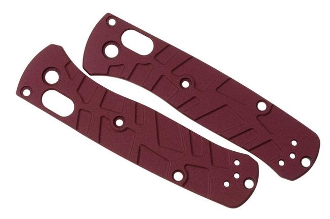 Afbeelding voor Lex Custom Benchmade Mini Bugout Scales MBUTH320 Turtle Cranberry Frost Titanium, handgreepschalen