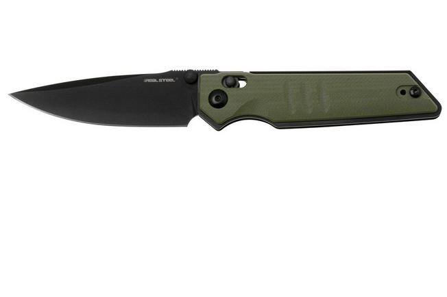 Afbeelding voor Real Steel Sacra 7711GB Black Böhler K110, Green G10, zakmes