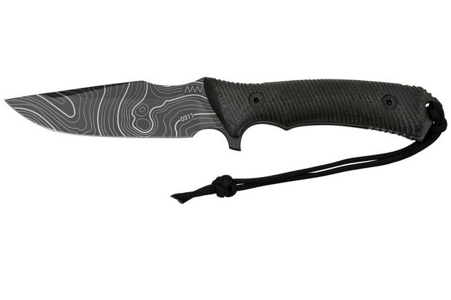 Image for ANV Knives M311 SPELTER DLC Topo Elmax, Black Micarta Handle, Black Kydex Sheath, survival knife