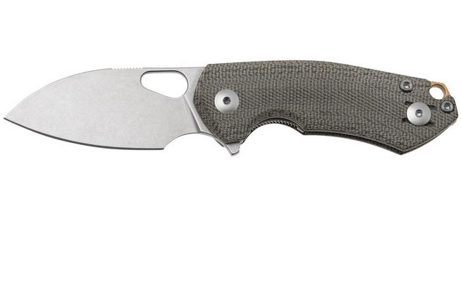 Image for GiantMouse ACE Riv Green Micarta pocket knife, Ansø en Voxnaes design