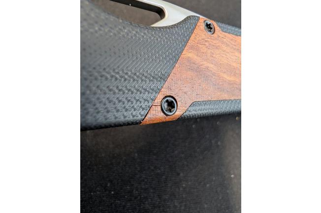 Image for Kizer Vanguard Militaw V3634C2 Liner Lock, Satin 154CM, Black G10, Mkuruti Wood Inlay, pocket knife, Jonathan Styles design