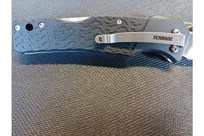 Image for Schrade Ultimatum, 1159318 black G10 pocket knife