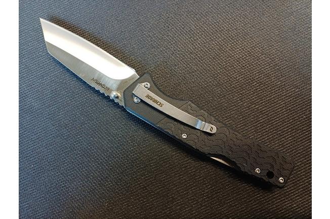 Image for Schrade Ultimatum, 1159318 black G10 pocket knife