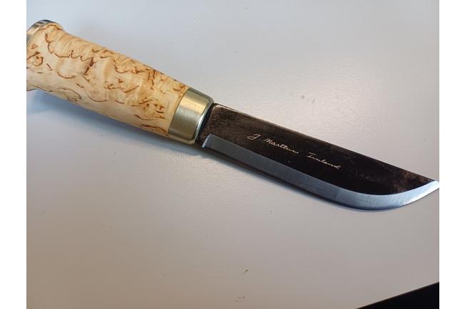 Obraz dla Nóż z głownią stałą Marttiini Hiilileuku 240012 Carbon Steel, Curly Birch