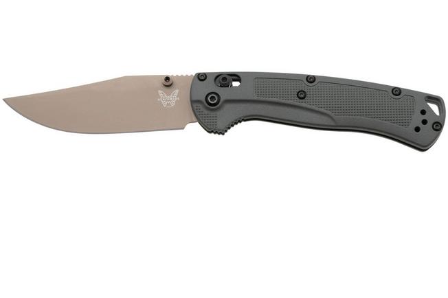 Image for Benchmade Taggedout 15536TN-02 Tan Cerakote Elmax, Deep Olive Grivory, hunting pocket knife