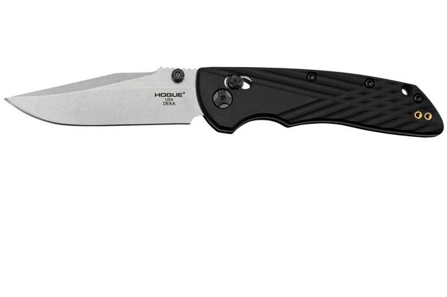 Image for Hogue Deka 24379 Tumble Magnacut, Black Polymer, Clippoint, pocket knife
