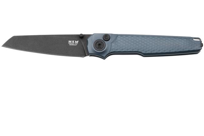 Image for MKM Miura Grey Aluminium, Black MI-AGYB pocket knife, Simone Tonolli design