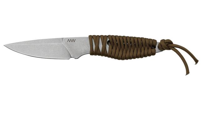 Image for ANV Knives P100 Sleipner, Coyote Paracord, P100-005, Black Kydex Sheath, neck knife