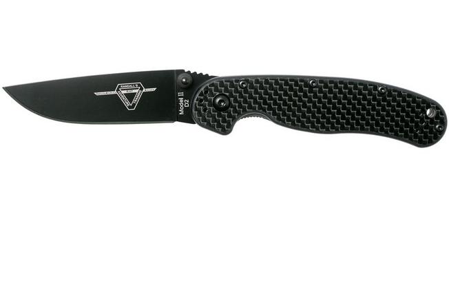 Afbeelding voor Ontario RAT-2 D2 carbonfiber, plain edge zwart, 8834