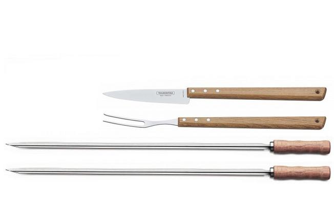 Image for Tramontina Churrasco 92000-006, 4-piece BBQ skewer and carving set