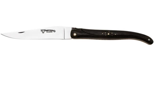 Image for Laguiole en Aubrac Eclipse, Bogwood, Handcarved, Brass Plates, Diamond Crowned, pocket knife, 12 cm