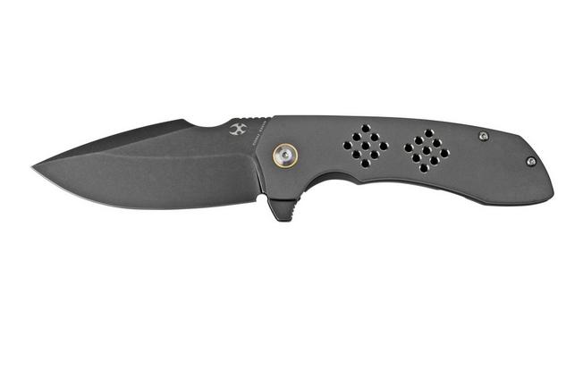 Afbeelding voor Kansept Entity K1036A2 Black, Silicon Carbided Titanium zakmes, Nalu Knives design