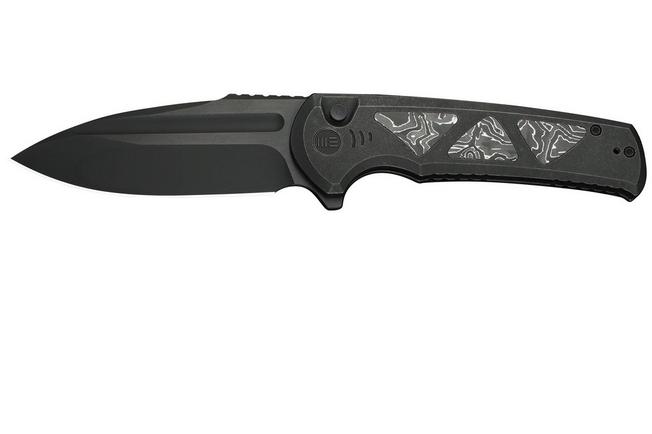 Image pour WE Knife Sylox WE24027-1 Black Stonewashed,  Titanium Aluminum Foil Carbon Inlay, couteau de poche