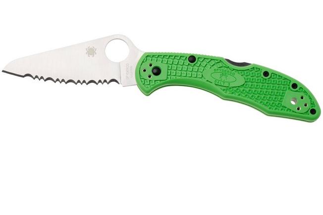 Image for Spyderco Salt 2 Green LC200N C88FSGR2 serrated pocket knife