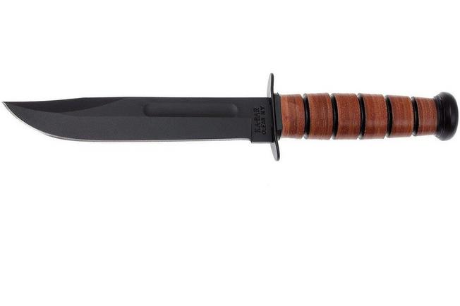 Image pour KA-BAR USMC 1217 plain edge, cuir, étui cuir