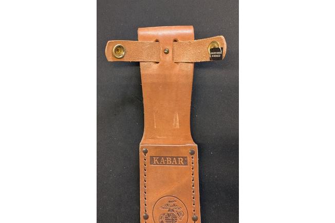 Image pour KA-BAR USMC 1217 plain edge, cuir, étui cuir