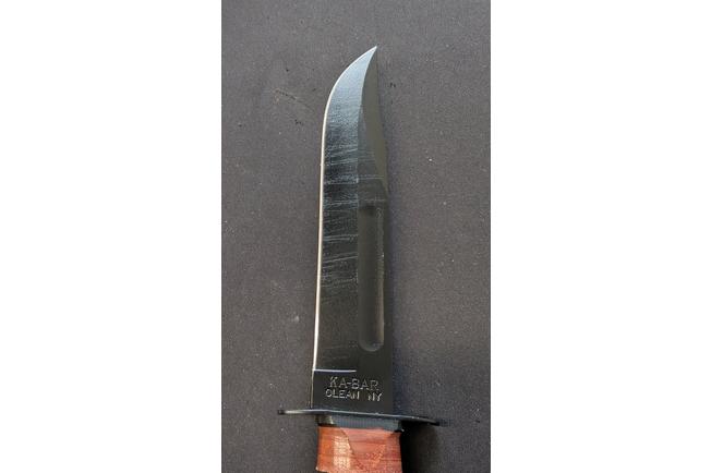 Image pour KA-BAR USMC 1217 plain edge, cuir, étui cuir