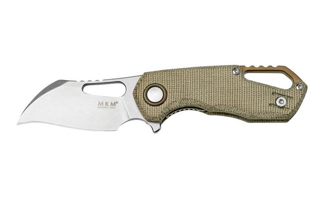 Afbeelding voor MKM Isonzo FX03M-1GC Hawkbill M390, Green Canvas Micarta zakmes, Jesper Voxnaes design