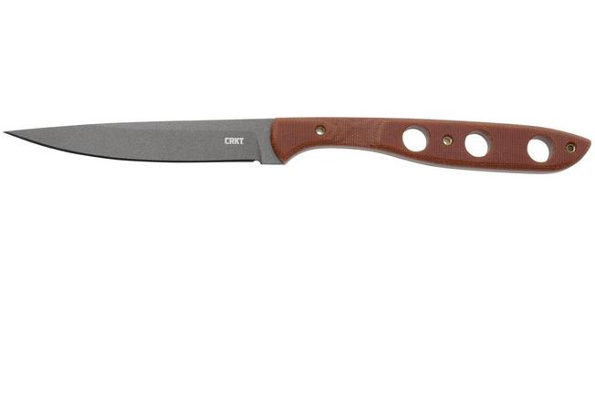 Immagine per CRKT Kasilof 3031 Cerakote 1095, Brown Micarta, coltello fisso, Russ Kommer design