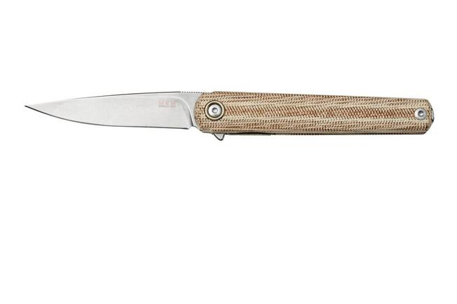 Image pour MKM Flame Light FL01L-NC drop blade, natural micarta, couteau de poche