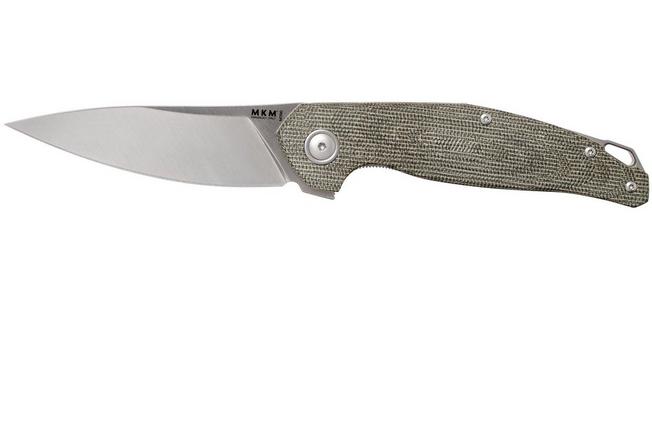 Afbeelding voor MKM Goccia GC-GC Green canvas Micarta zakmes, Jens Anso design